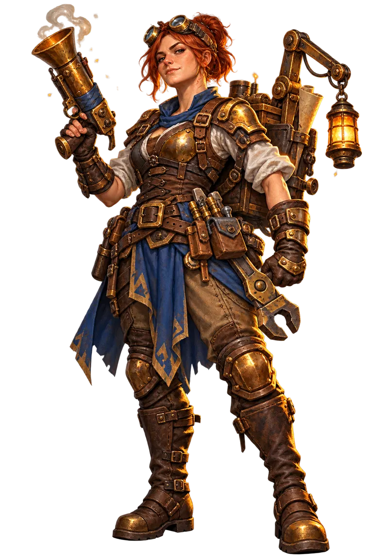 Ingrid Rebite-de-Cobre, the Engineer, with her tools